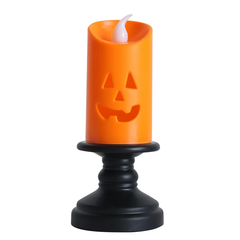 1/3/5pcs Halloween Decorative Candlestick Pumpkin Lamp Wind Lamp LED Electronic Candle Lamp Creative Decoration Small Night Lamp