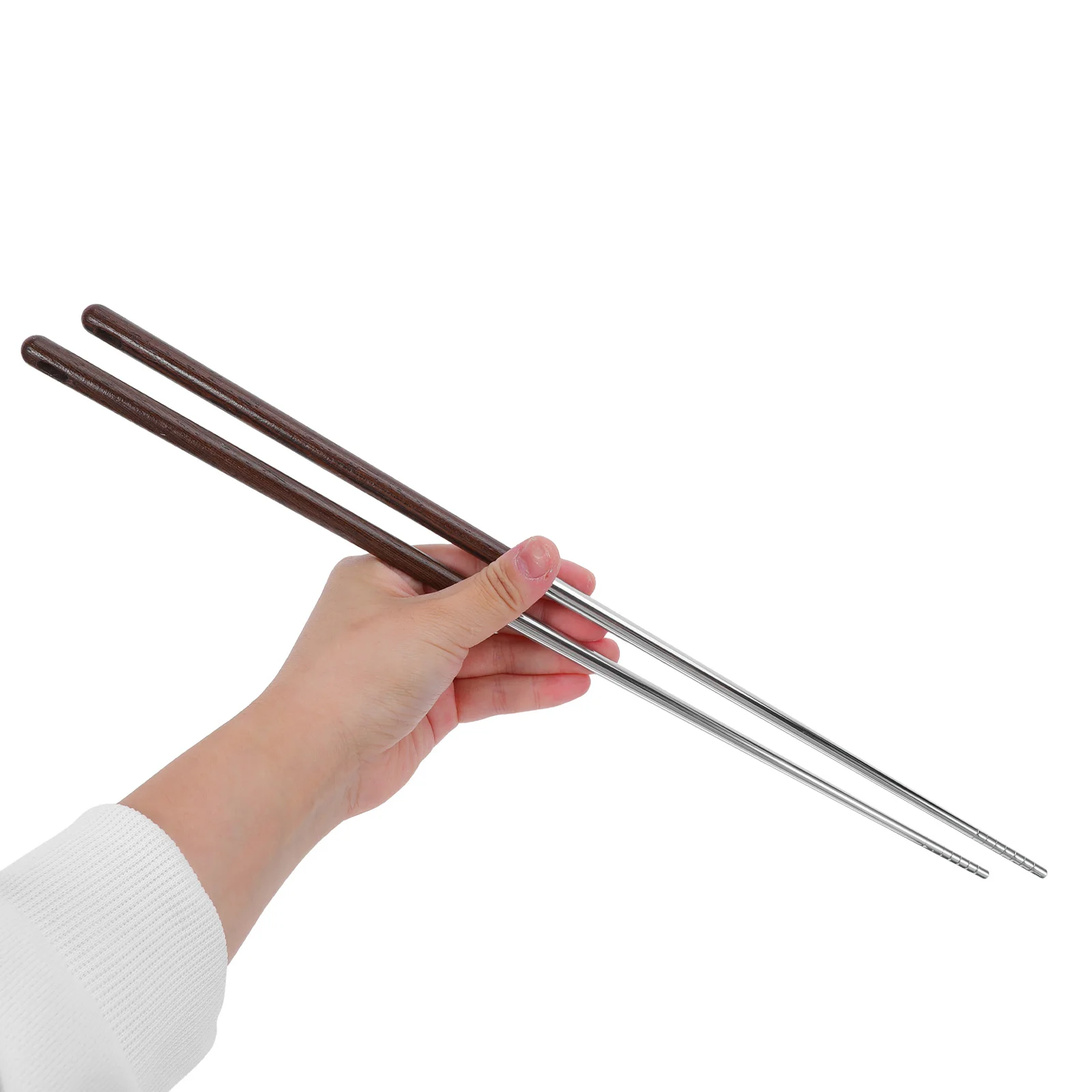 

2pcs Stainless Steel Hot Pot Chopsticks 15.7 Inch Long Heat Resistant Asian Cooking Utensils Set For Japanese Korean Chinese