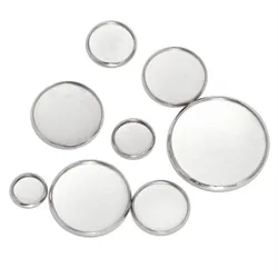20pcs Stainless Steel Round Settings Cabochon Base Bezel Trays Blank Fit 8/10/12/14/16/18/20/25mm Cabochons Cameo DIY Jewelry B