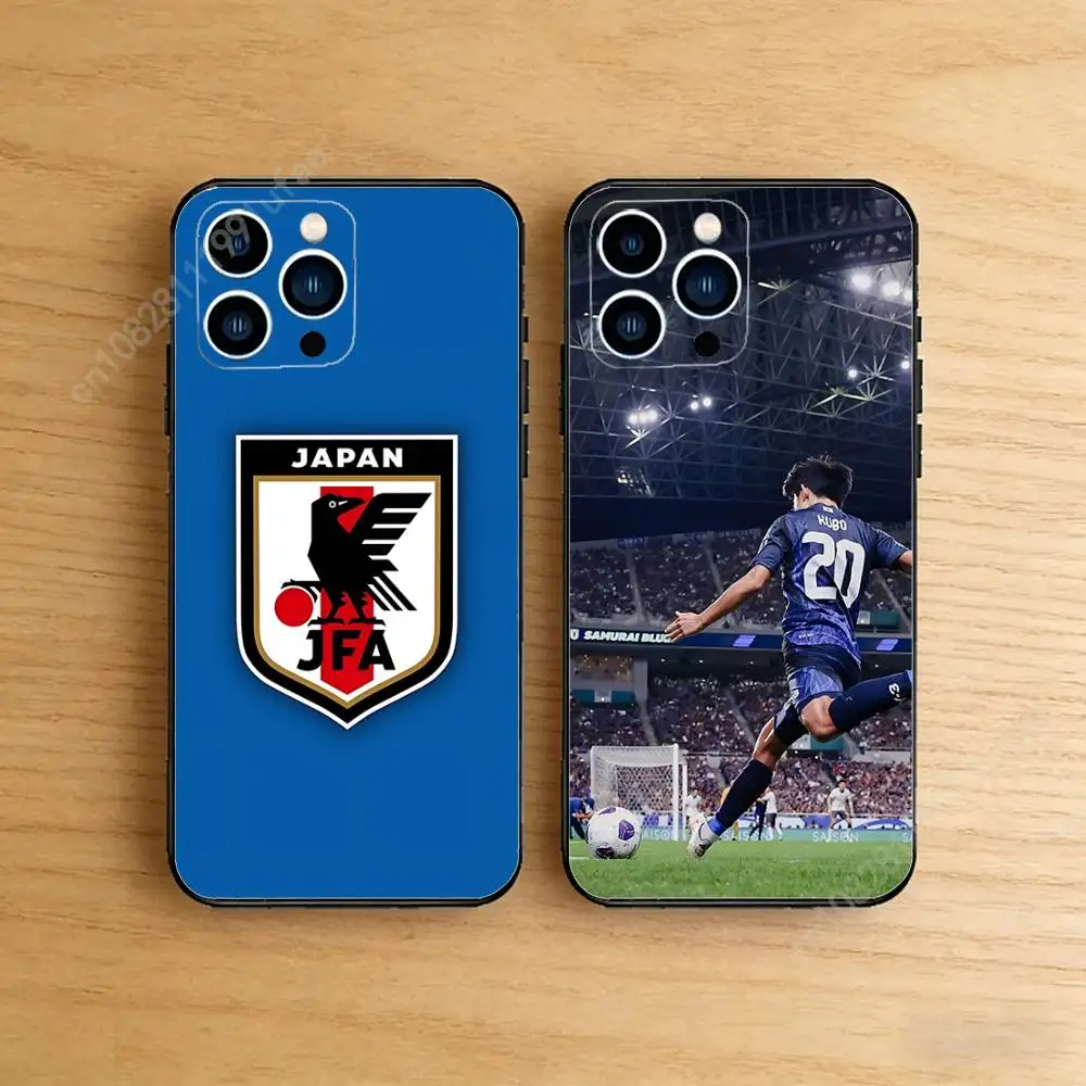 

Nippon Football Blue Samurai Phone Case for iPhone 17 16 Pro Plus Air 15 14 Max Mini 12 11 Soft Shockproof Cover