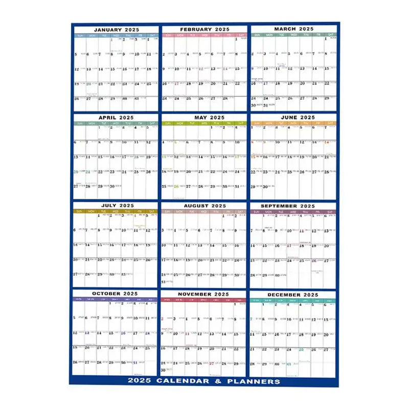 2025 Plan Calendar Adornment Digital Wall Planner Annual Schedule Mounted Erasable For Bedroom Living Room Planning Schedule