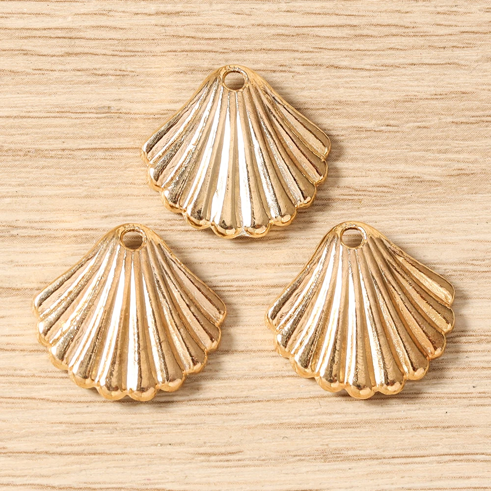 Tusember 10 Stück Anhänger aus Legierung in Goldfarbe mit Seestern-, Hummer- und Muschelmotiven für die Schmuckherstellung, Ohrringe, Halsketten, DIY-Zubehör – Detail 7