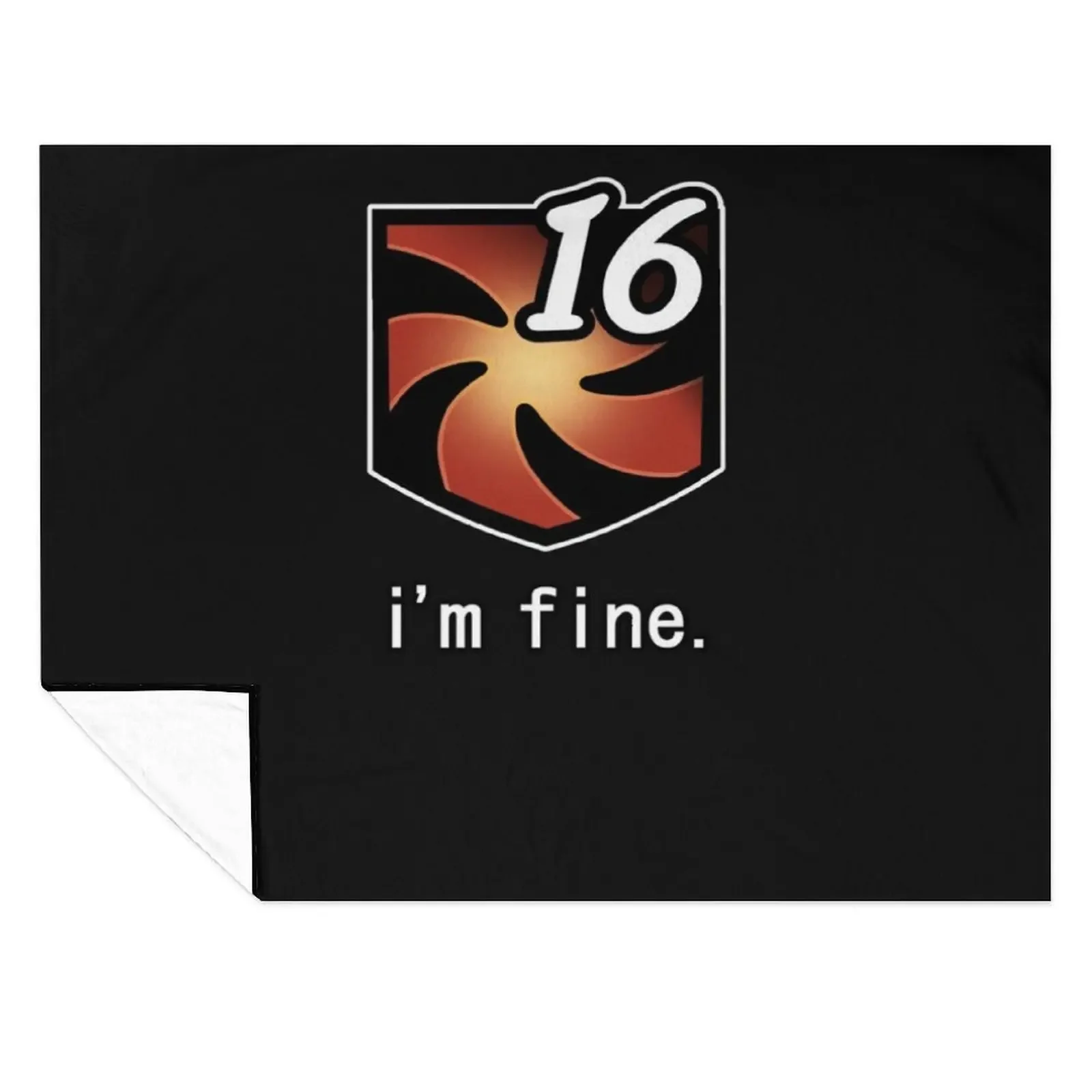 

I'm Fine Vuln Stacks Throw Blanket Large Warm Custom Beach Blankets