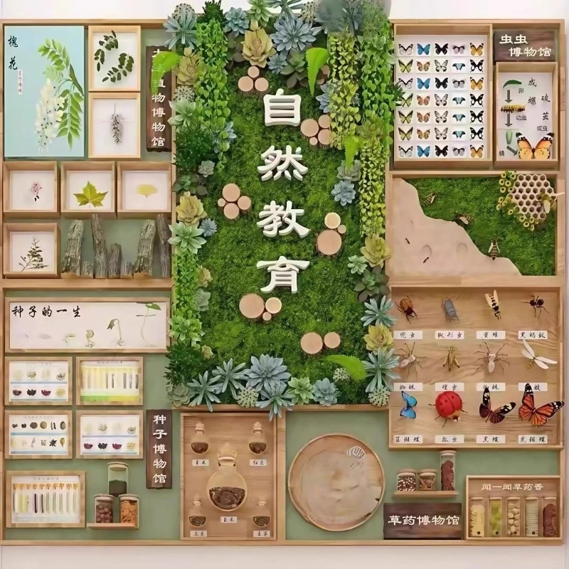 

Natural theme wall corridor hall staircase wall decoration natural ring material finished product