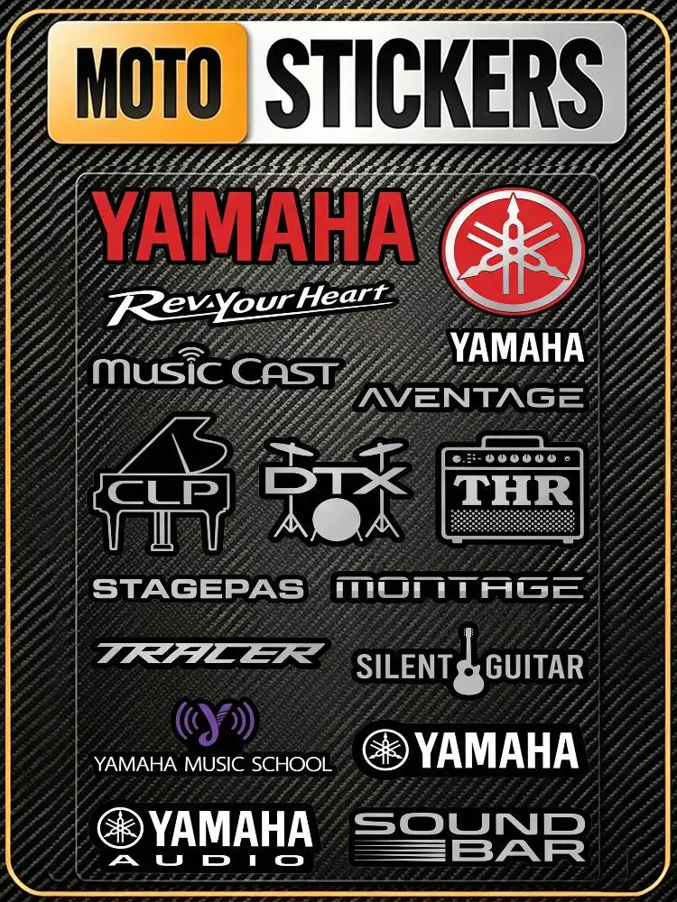 

For Yamaha Universal Multi-Purpose Reflective Waterproof Stickers Scratch Conceal For Auto Bike Helmet Mug Fridge Decoration