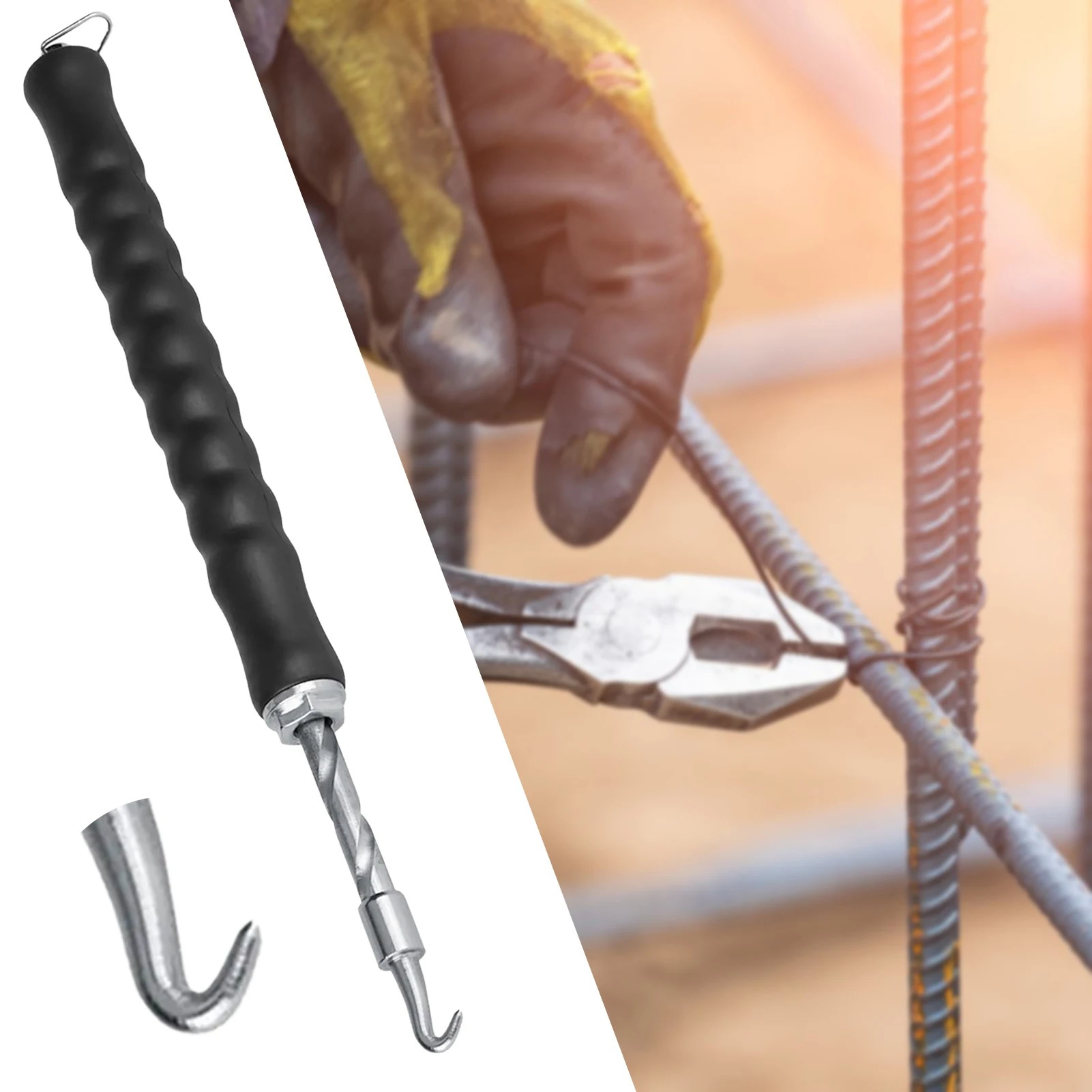 Portable Rebar Wire Hook Practical Telescopic Semi‑Automatic Reinforcement Tying Tool For Construction Ridges Building Hook