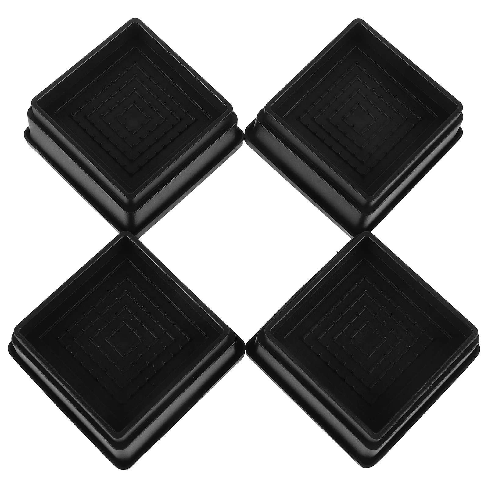 

4 Pcs Heightening Furniture Feet Pads Black Rubber Safe Durable Suitable Most Furniture Legs Couches Cabinets Washing Machine