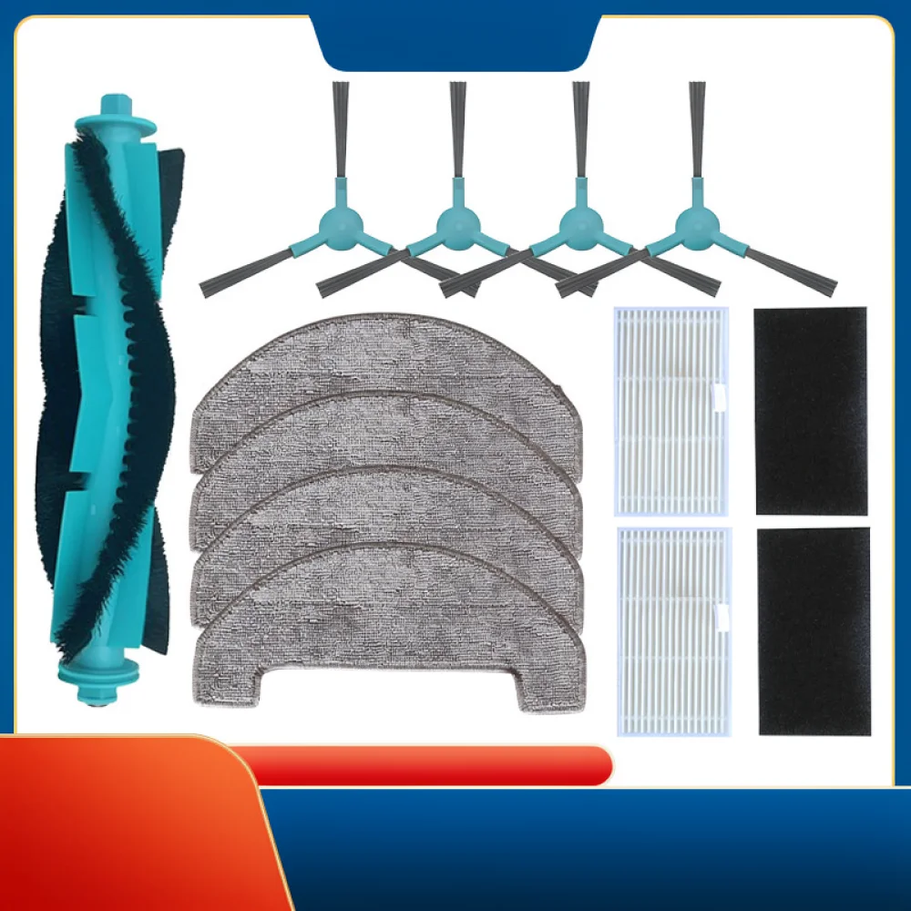 Robot Vacuum Accessory Kit For Lubluelu L15 Main Roller Brush Side Brushes Filters Mop Cloths Replacement Components