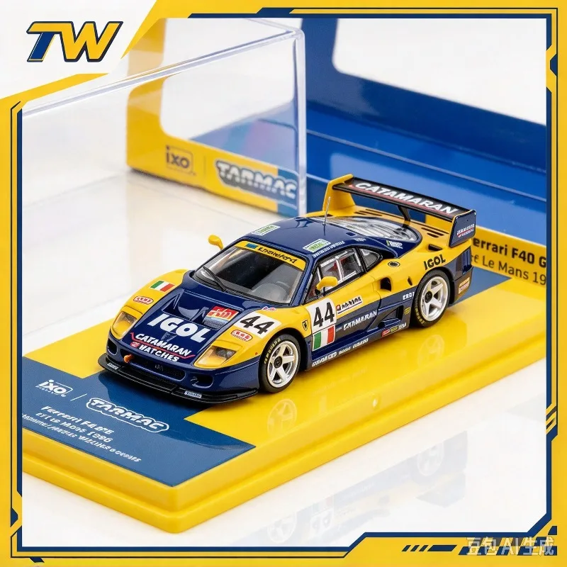 TW 1:64 F40 GTE 1996 Le Mans 24-hour endurance race alloy car model,small proportion ornaments A holiday creative gift for boys.