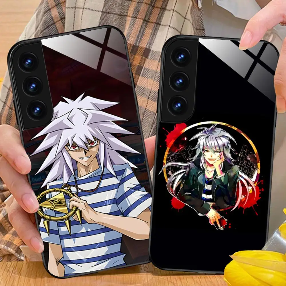 Funda para Teléfono Móvil Yugioh Yami Bakura para Samsung Galaxy A56 55 54 53 52 51 36 35 34 23 16 15 5G, Carcasa de Vidrio Colorida para Celulares