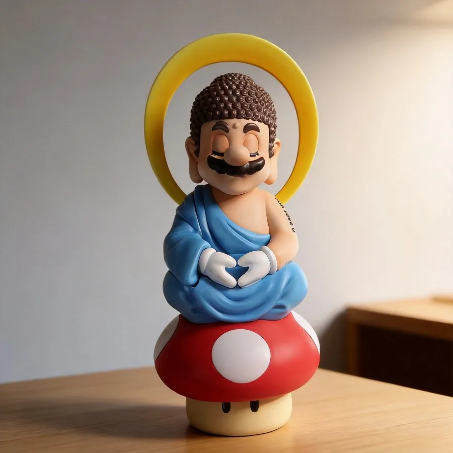 

Super Mario Buddha Version Statue Anime Game Peripheral Collection Model Decoration Toy 23cm