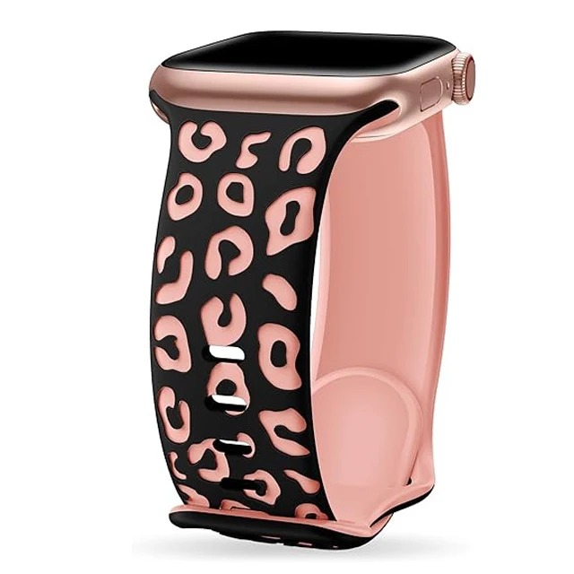 Graviertes Armband für Apple Watch Band 45mm 44mm 46mm 42mm 41mm 40mm 49mm Silikon Correa Armband Serie 11 8 9 10 7 SE 6 5 Ultra