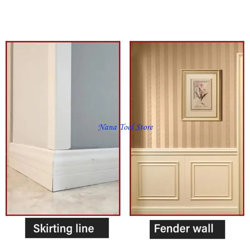 31GJ Double Sided Traceless Nails With Sleeve Tool Seamless Skirting Board Nails With Double Head set For Baseboard Fixing