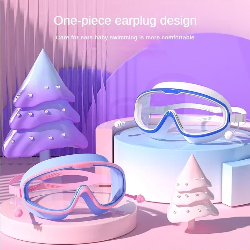 نظارات سباحة للأطفال، عدسة زجاجية كبيرة للأطفال الأولاد والبنات، نظارات كبيرة بيرينانغ لابانا جانتان ماتا كبيرة، زجاج سباحة كاناك #4
