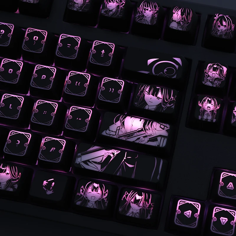 

1 Set Rikuhachima Aru Blue Archive Custom DIY Backlit Black Hole Keycap Coating for Mechanical Keyboard Corsair K70 Razer Cherry