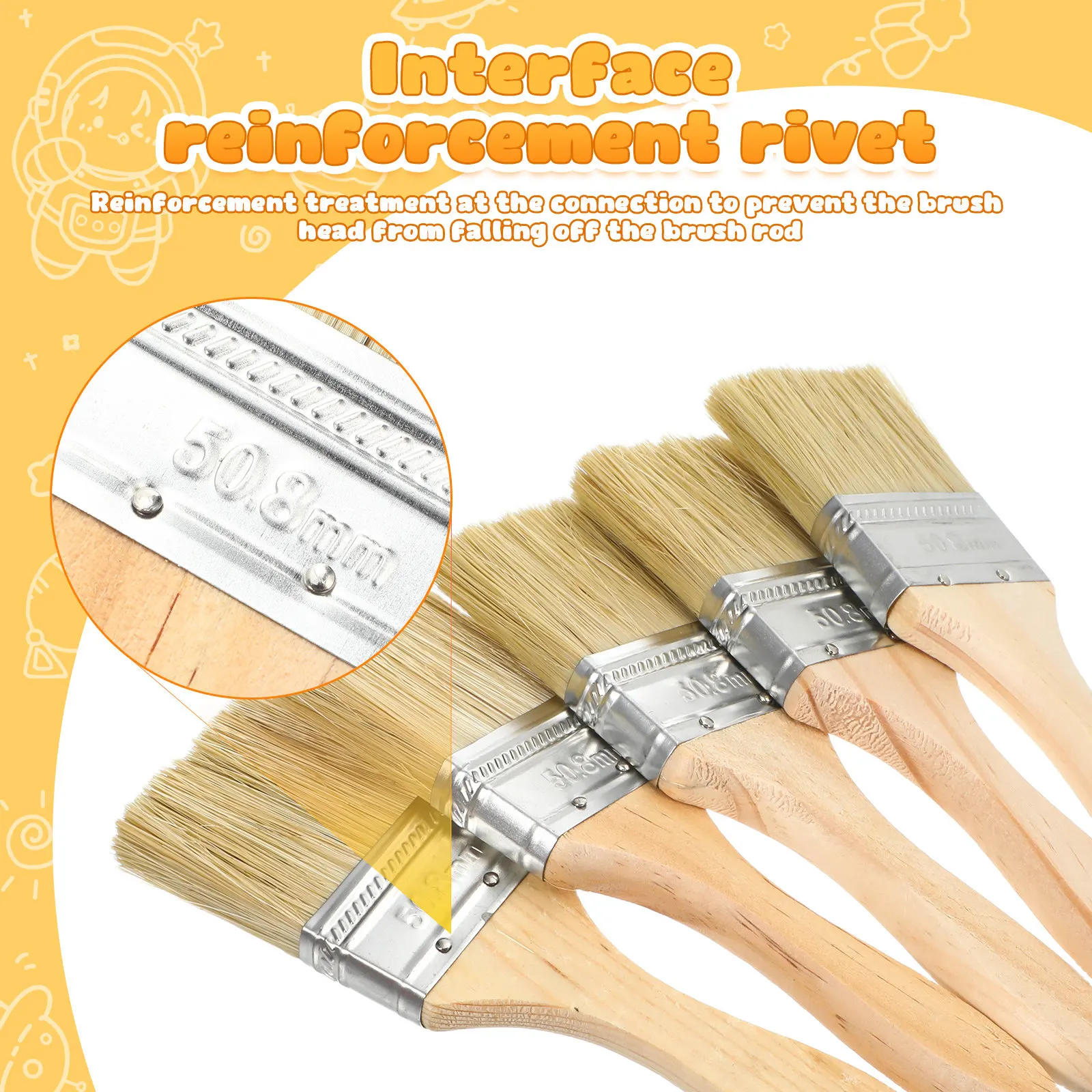 30Pcs Kuas Cat Datar Gagang Ka - Wood Stain Brush ulasan dan harga