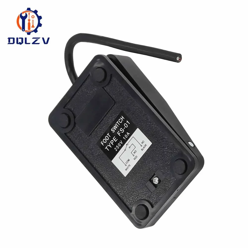 Momentary Foot Controller Pedal Switch Electric Power Footl Switch AC 250V 10A 1 NO 1 NC SPDT