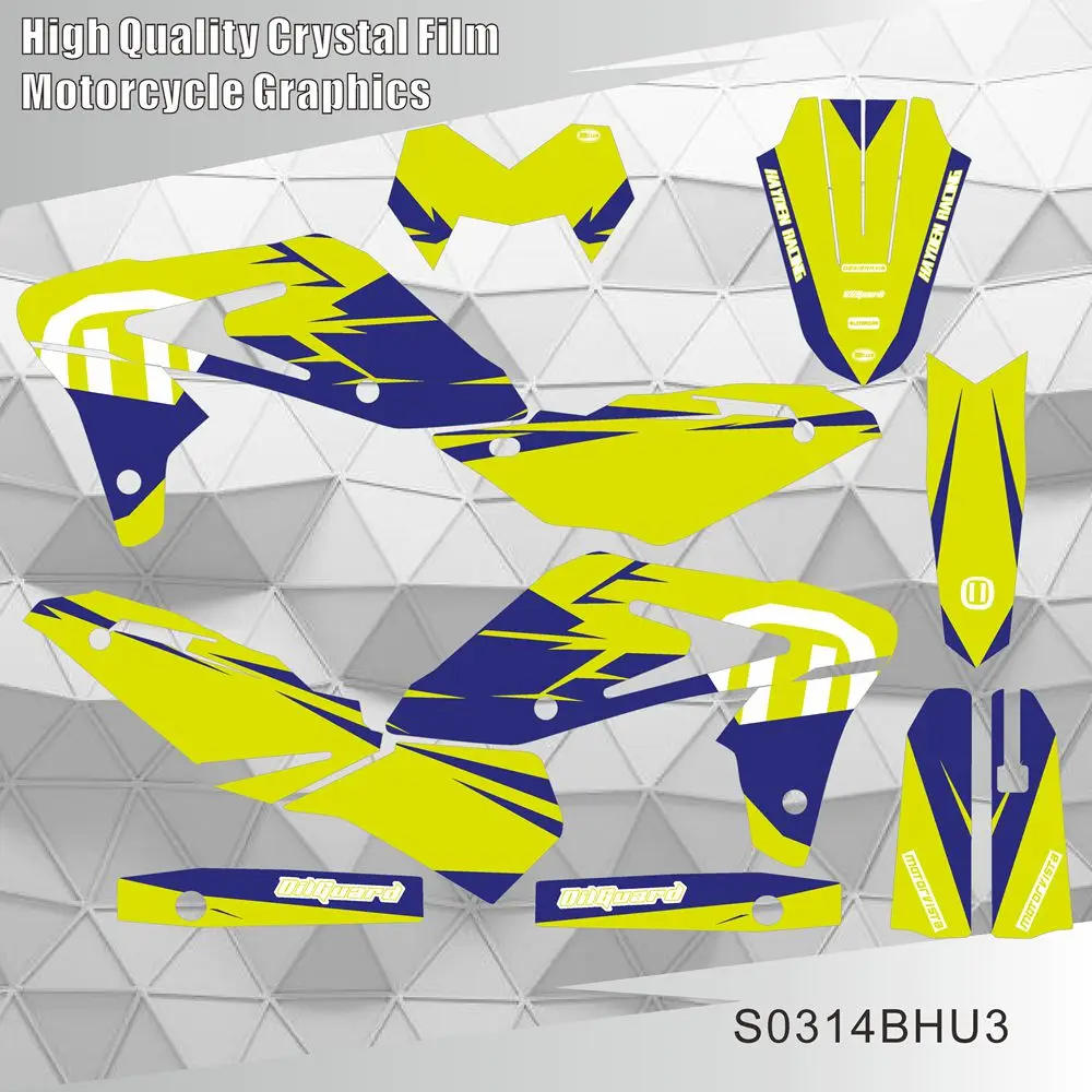 For HUSQVARNA SM610 SMR610 SM SMR 610 2005 2006 2007 2008 2009 2010 Graphics Decals Stickers Motorcycle Background Custom Number