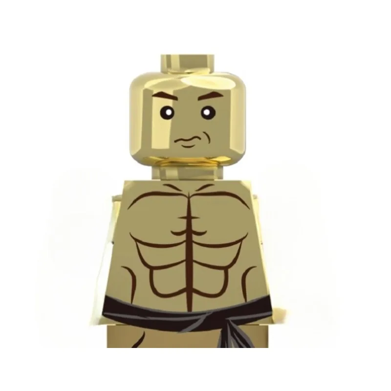 MOC Monk Golden Building Blocks Man Children\'s Hobby Series Ornaments Toys Boys Holiday Gifts Desktop Decorations