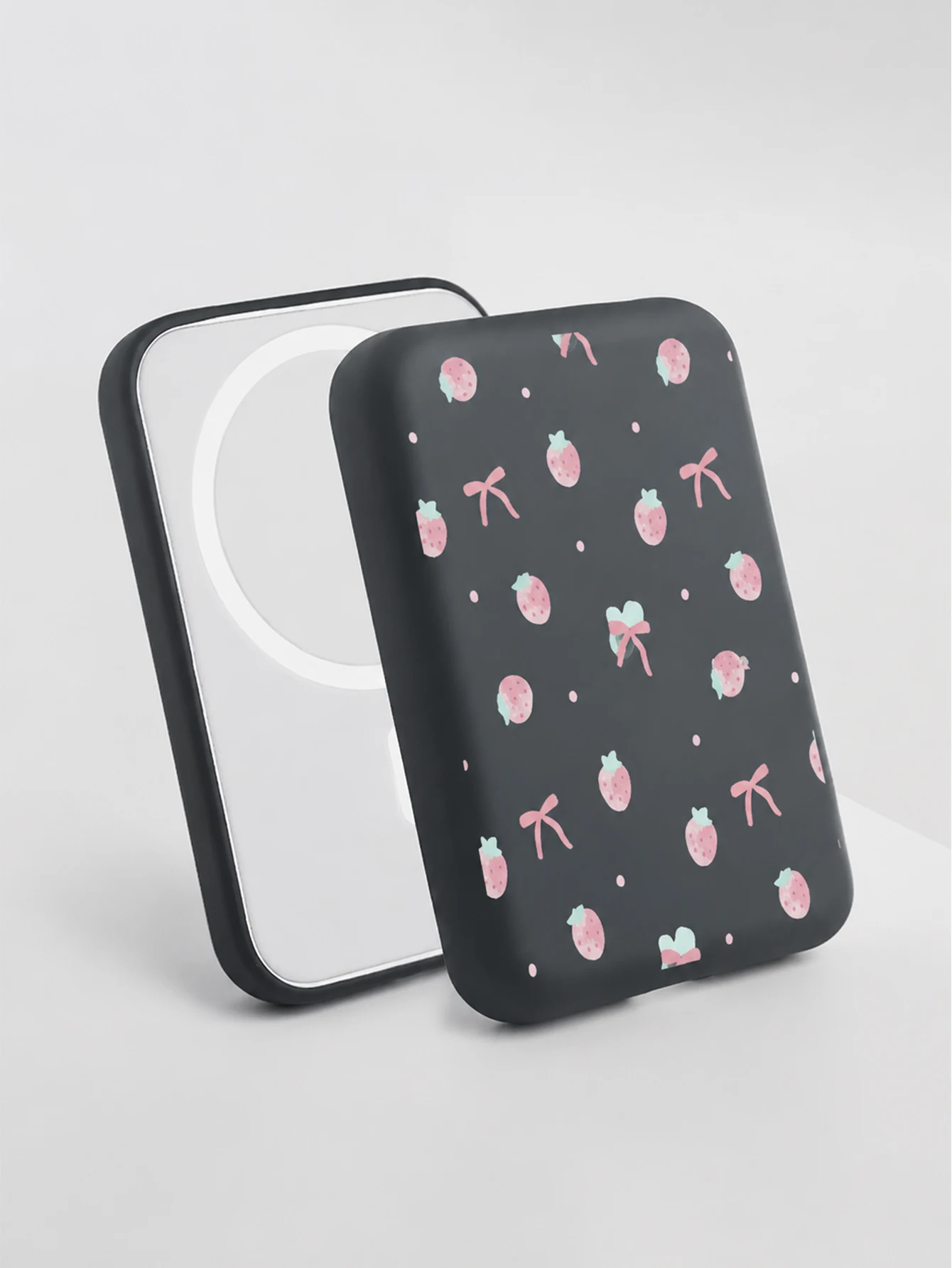 1Pcs Black TPU Charging Case Protector, Compatible With Apple's Original MagSafe Wireless Power Bank