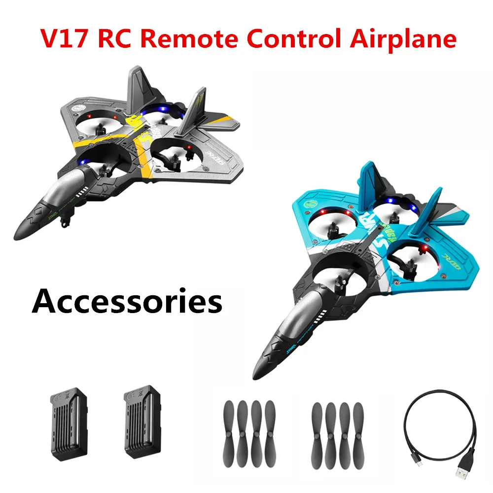 V17 RC Remote Control Airplane Original Accessories Battery Propeller Maple Leaf Spare Parts For 4D-V17 Drone