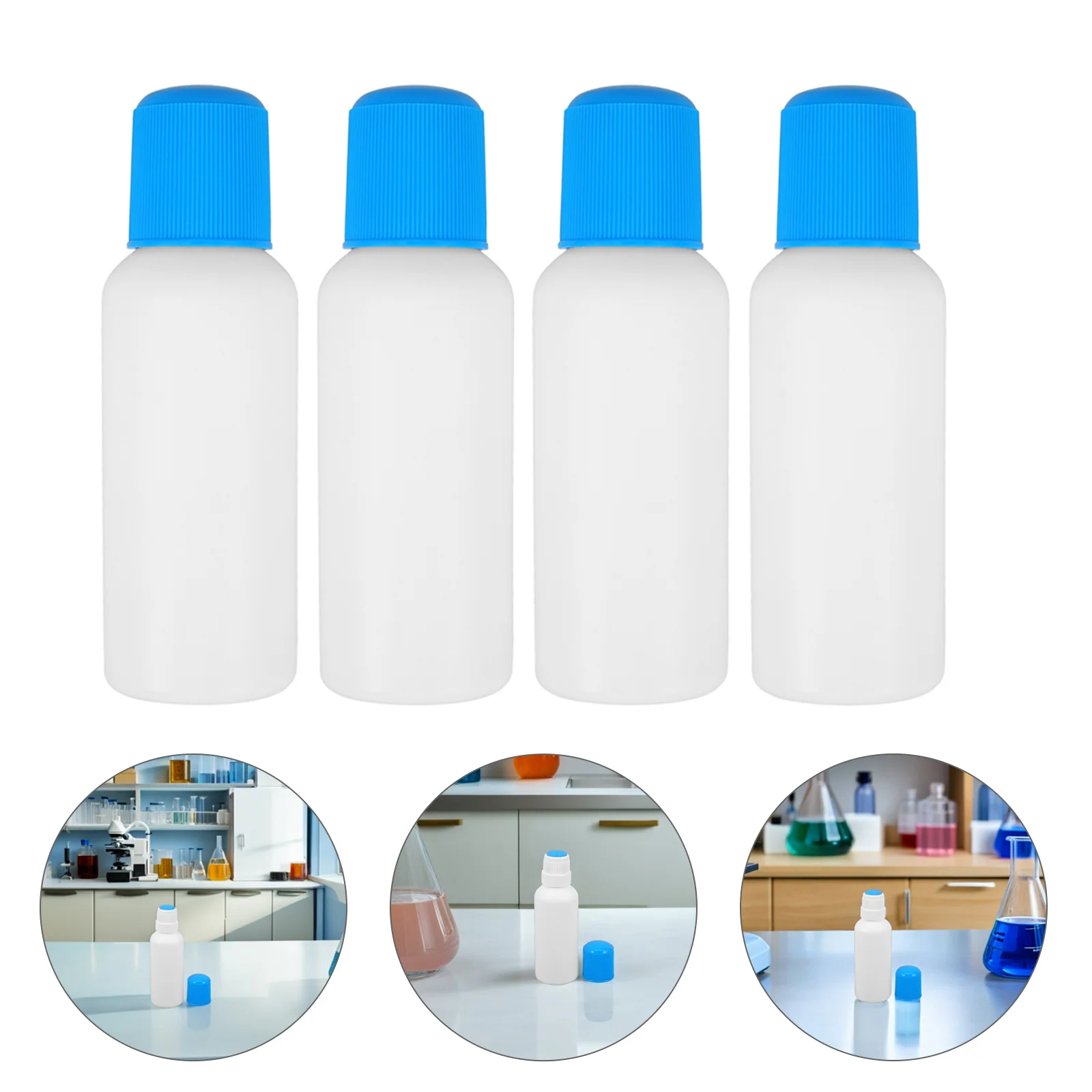 4 stuks 100 ml sponskop applicatorfles lekvrij duurzaam plastic voor kunst cosmetica medicatie essentiële oliën