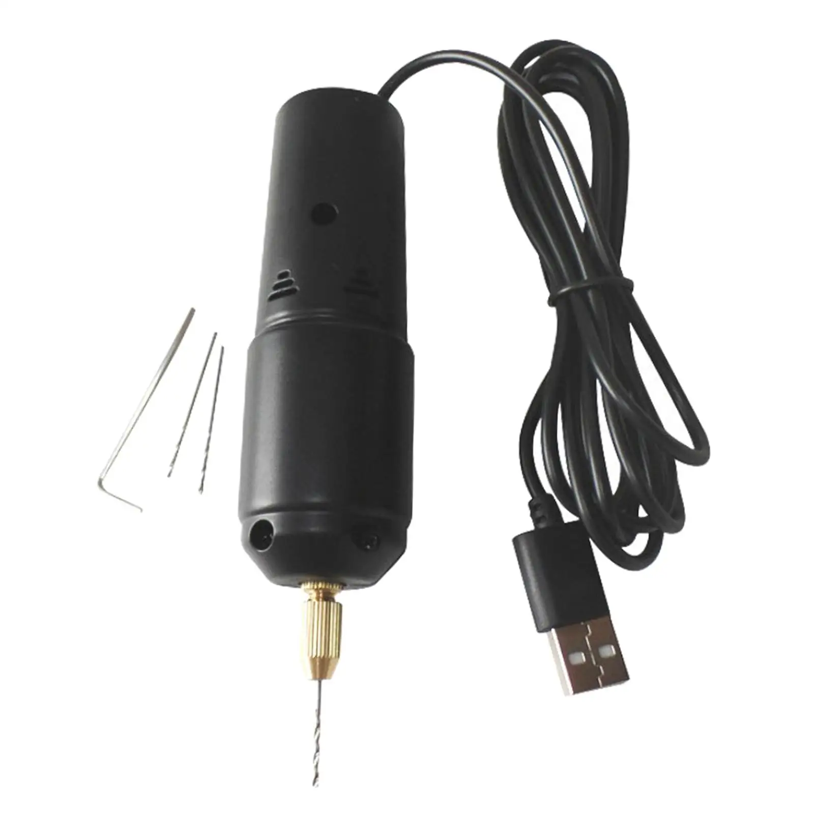 مثقاب يدوي محمول Micro USB مع 5 قطع ومفتاح ربط #3