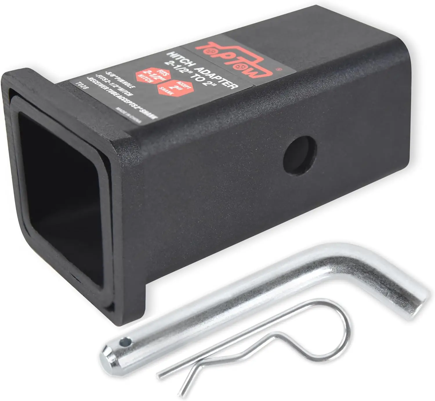 

Переходная втулка для фаркопа прицепа 2-1/2" на 2", из углеродистой стали, с пальцем и фиксатором 5/8 дюйма, для пикапов