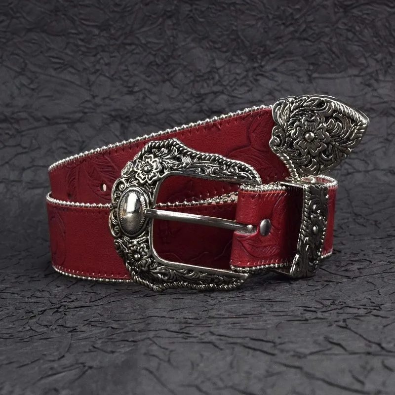 

Модный женский ремень из искусственной кожи в стиле ретро, резной индивидуальный стиль, пояс, пальто, джинсы, аксессуары