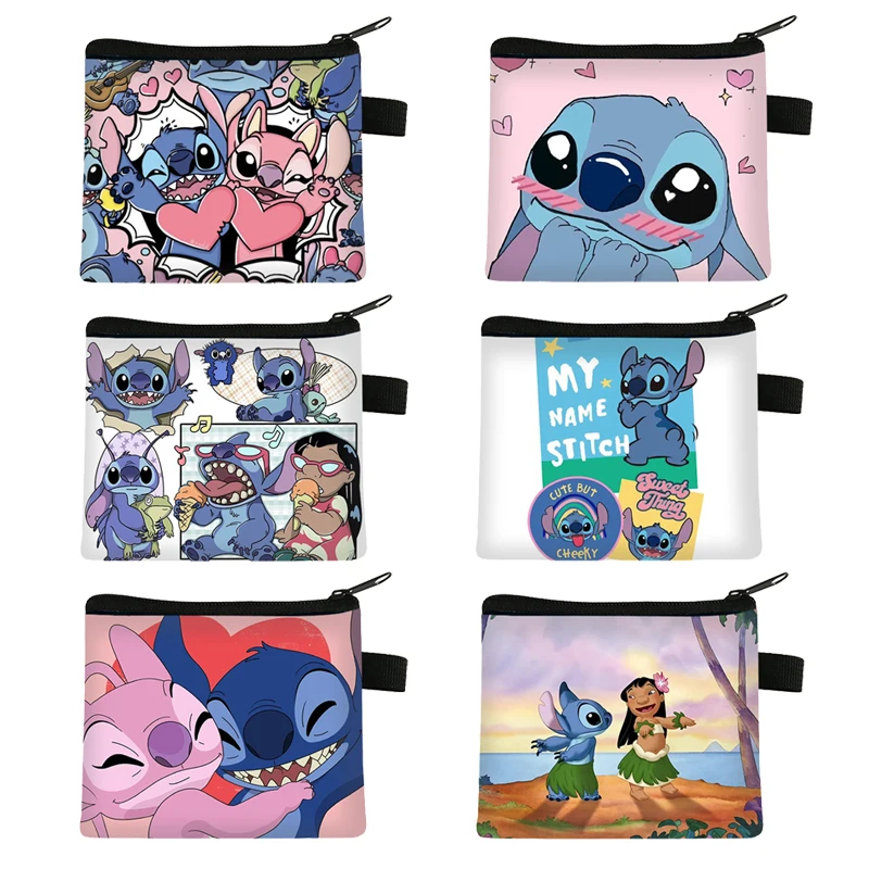 

Disney Stitch Coin Purse Cute Wallet Stitch Kawaii Coin Purse Mini Portable Card Holder Stitch Cartoon Small Storage Bag Gifts