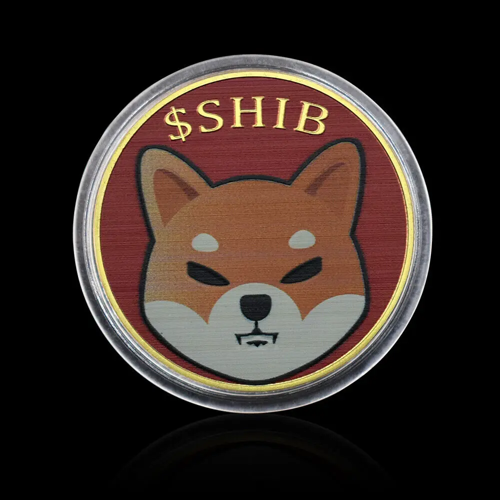 SHIBA INU Gold Plated Coin 1 Ounce Rare Colored Dog Medallion Fortune Challenge Coins Holiday Gift Collect Gift