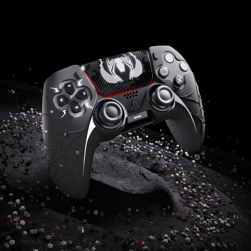 Silikonowa osłonka ochronna, miękki futerał na kontroler PlayStation 5 PS5, gumowa nakładka na joysticki, nakładki na gałki i naklejka. — zdjęcie produktu 5