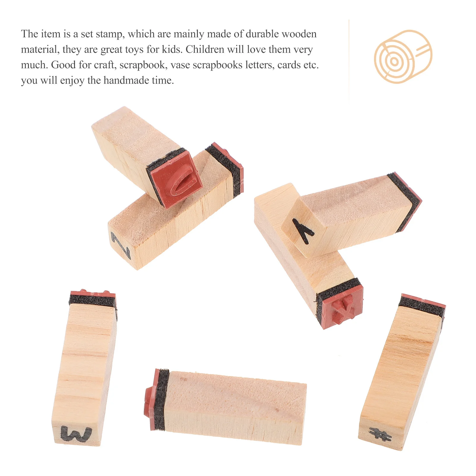 

1Set DIY Wood Stamp Kit for Scrapbook Diary Decoration Alphabet Numeric Seal Handcraft Projects Creative Activity Tools