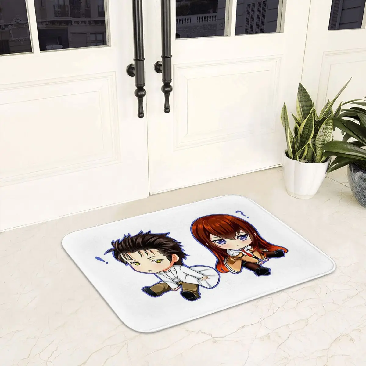أنيمي Okabe Rintaro ستينز بوابة المضادة للانزلاق ممسحة الكلمة حصيرة السجاد البساط للمطبخ مدخل الحمام غرفة المعيشة مسند القدم الحصير