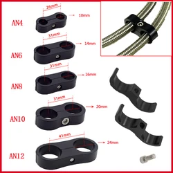 Double Hole Universal AN4 AN6 AN8 AN10 AN12 Braided Rubber Hose Clip Wire Separator Kit Billet Oil Fuel Water Pipe Divider