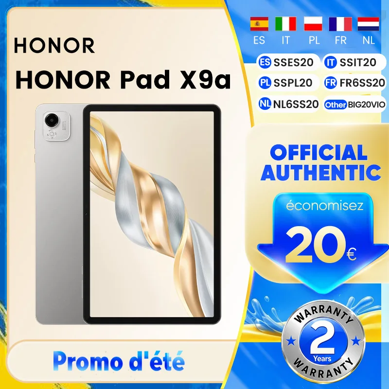 Tablette HONOR Pad X9a, Qualcomm Snapdragon 685 WIFI, 11,5 pouces, 120 Hz, 2,5K, écran HONOR Fullview, batterie 8300 mAh, version mondiale