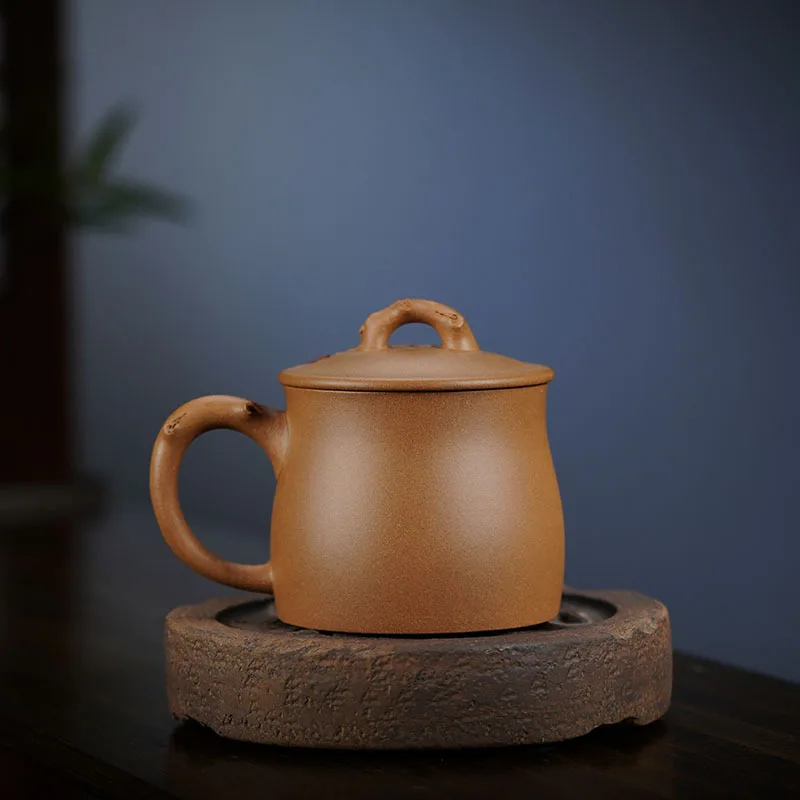 Large capacity plum blossom stone scoop lid cup for home use