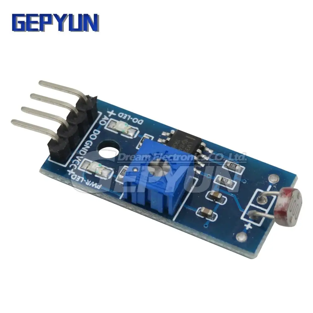 Módulo De Detecção De Luz Fotoresistor, sensor fotossensível, DIY Kit, LM393, 4Pin