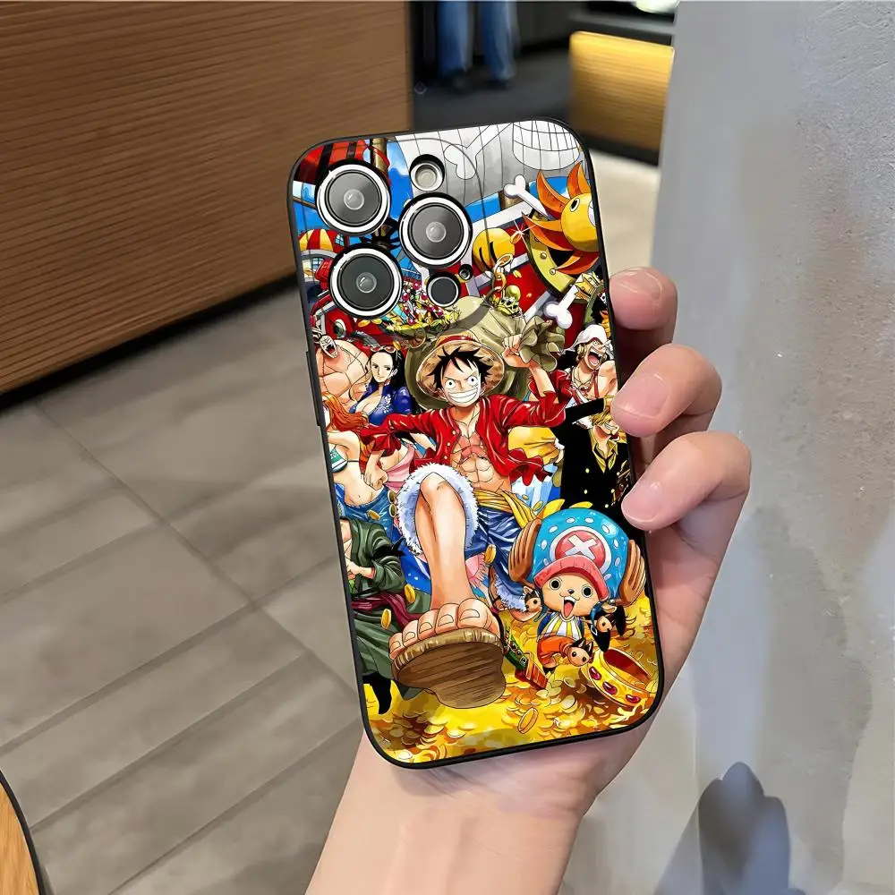 Anime One Pieces Phone Case For IPhone 17 Air 16 E Pro Max 15 14 13 Mini 12 Pro 11 XS Max 7 8 Plus Black Soft Shell #4