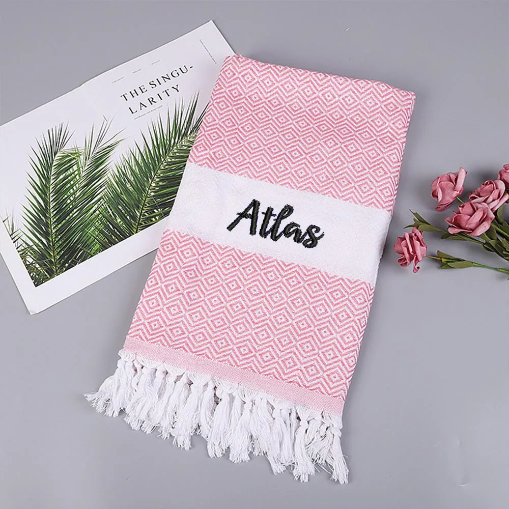 Personalized Turkish Beach Towel with Name, Bachelorette Party Favors, Birthday Gifts, Wedding Favors Bridesmaid Beach Towel