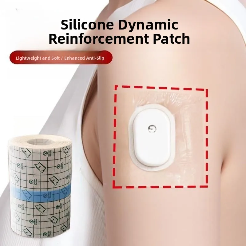 Dynamic Silicon Base Sensor Sticker Waterproof Bathing Blood Glucose Monitoring Sensor Collision Avoidance Strip Fixation Patch