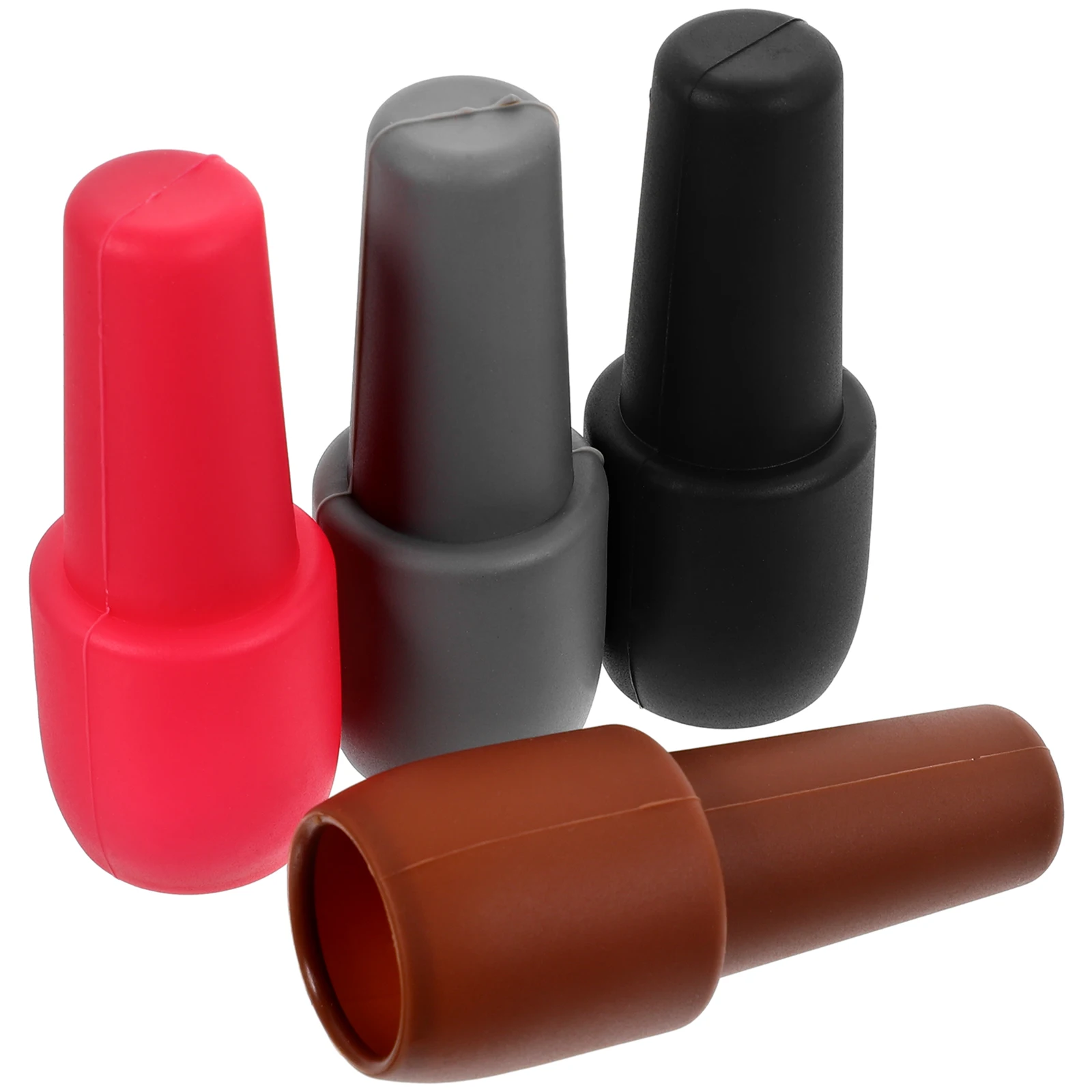 

4pcs Stoppers Airtight Sealer Red Gray Black Beverage Stopper Reusable Bottle Cork