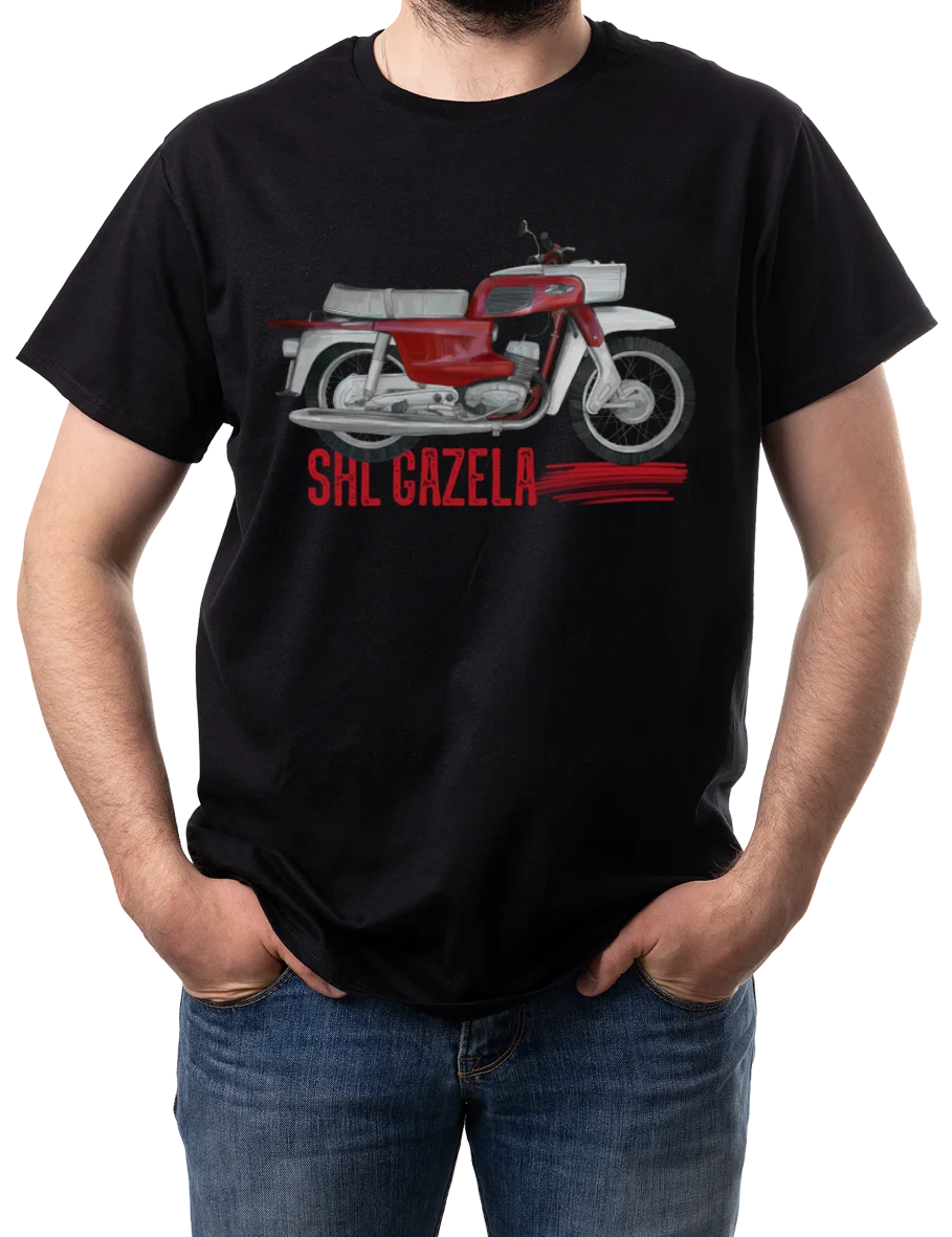 

Cold War Era Polish SHL M17 Gazela Motorcycles T-Shirt 100% Cotton O-Neck Summer Short Sleeve Casual Mens T-shirt Size S-3XL