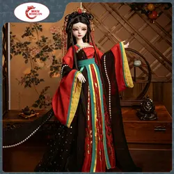 New Handmade China 1/3 Bjd Doll Fullset 60cm Ancient Chinese Hanfu Gril Ball Jointed Doll with Clothes Collection Toys for Girls
