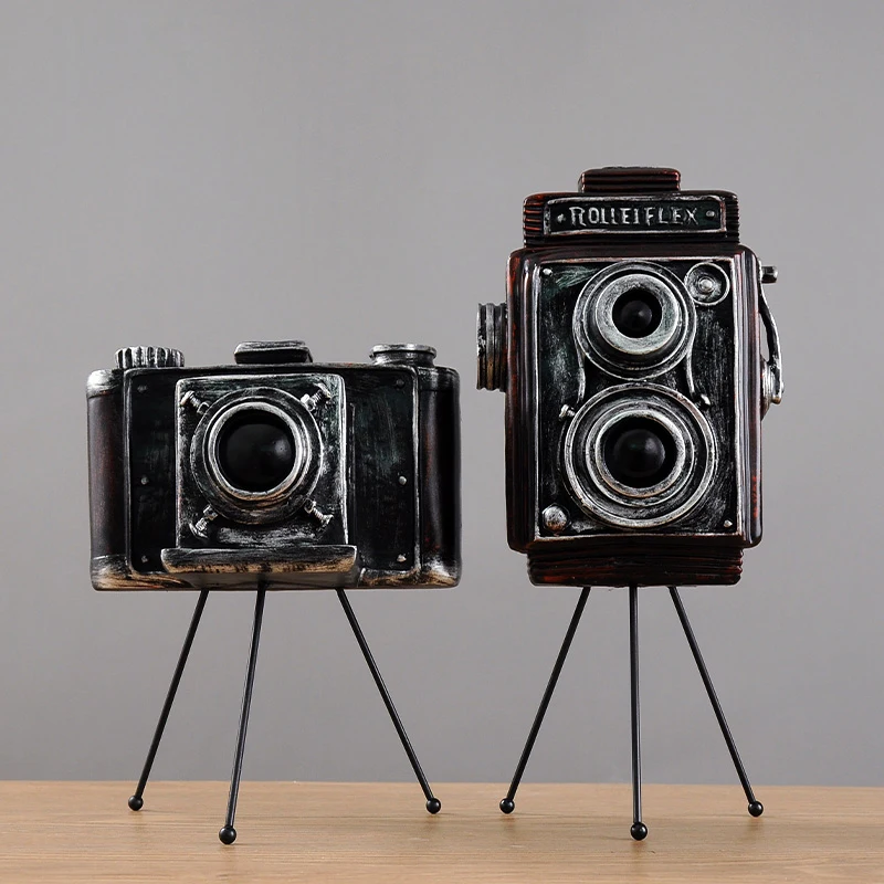 

‌ Винтажная модель камеры, состаренный декор для дома/кафе, реалистичный реквизит для фотографии, настенное искусство в стиле ретро, уникальный подарок для фотографий