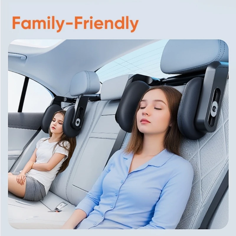 

Ergonomic Car Travel Pillow With 3 Center Adjustment And Secure Double Fasteners For Long Operate Comfort Memory Spume A2UB