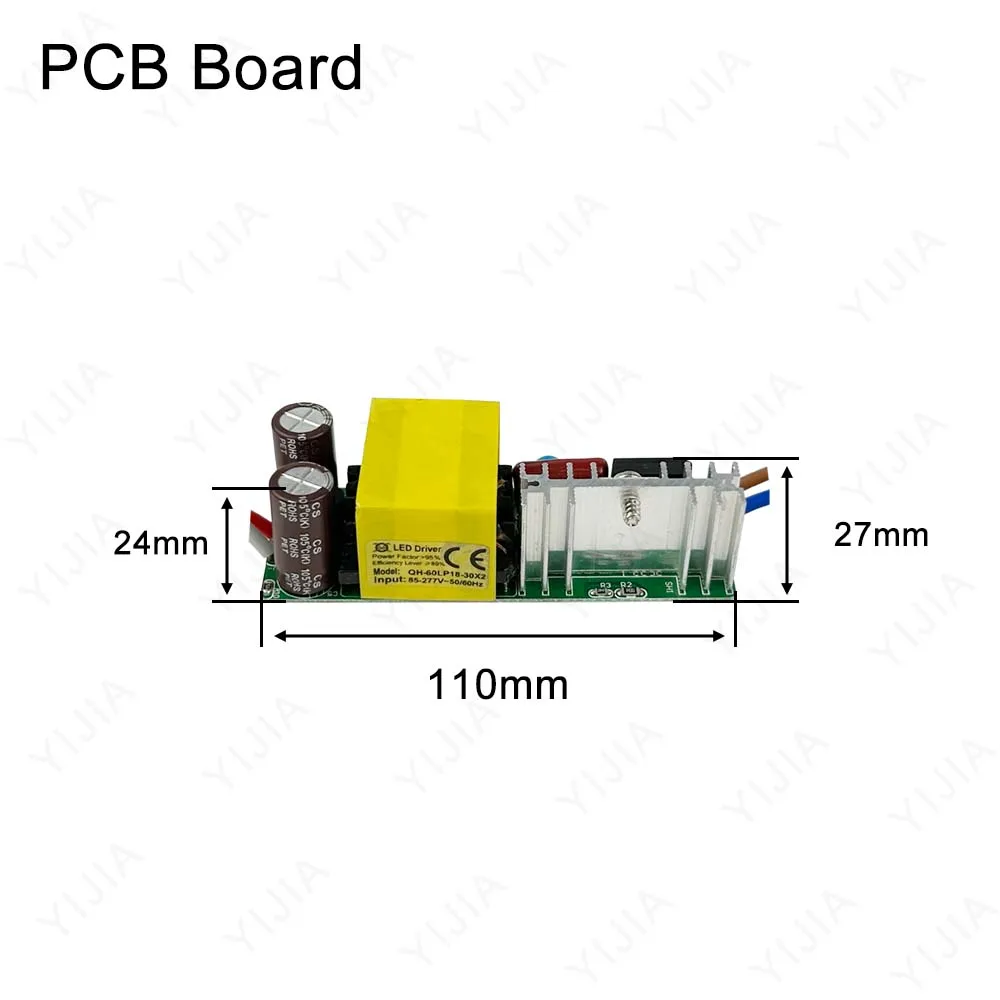 Imagem -04 - Driver de Led 40w42w45w48w50w60w Dc54-96v 3665v 1839v 18-30v 900ma 1500ma 2100ma Transformador de Iluminação Fonte de Alimentação de Luz Diy