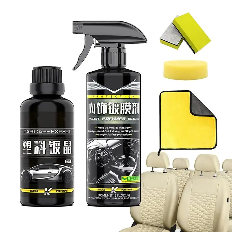 

Car Trim Restore Coating Agent Car Dashboard Interior Restorer Agent Leather Clean Refresh Car Maintenance