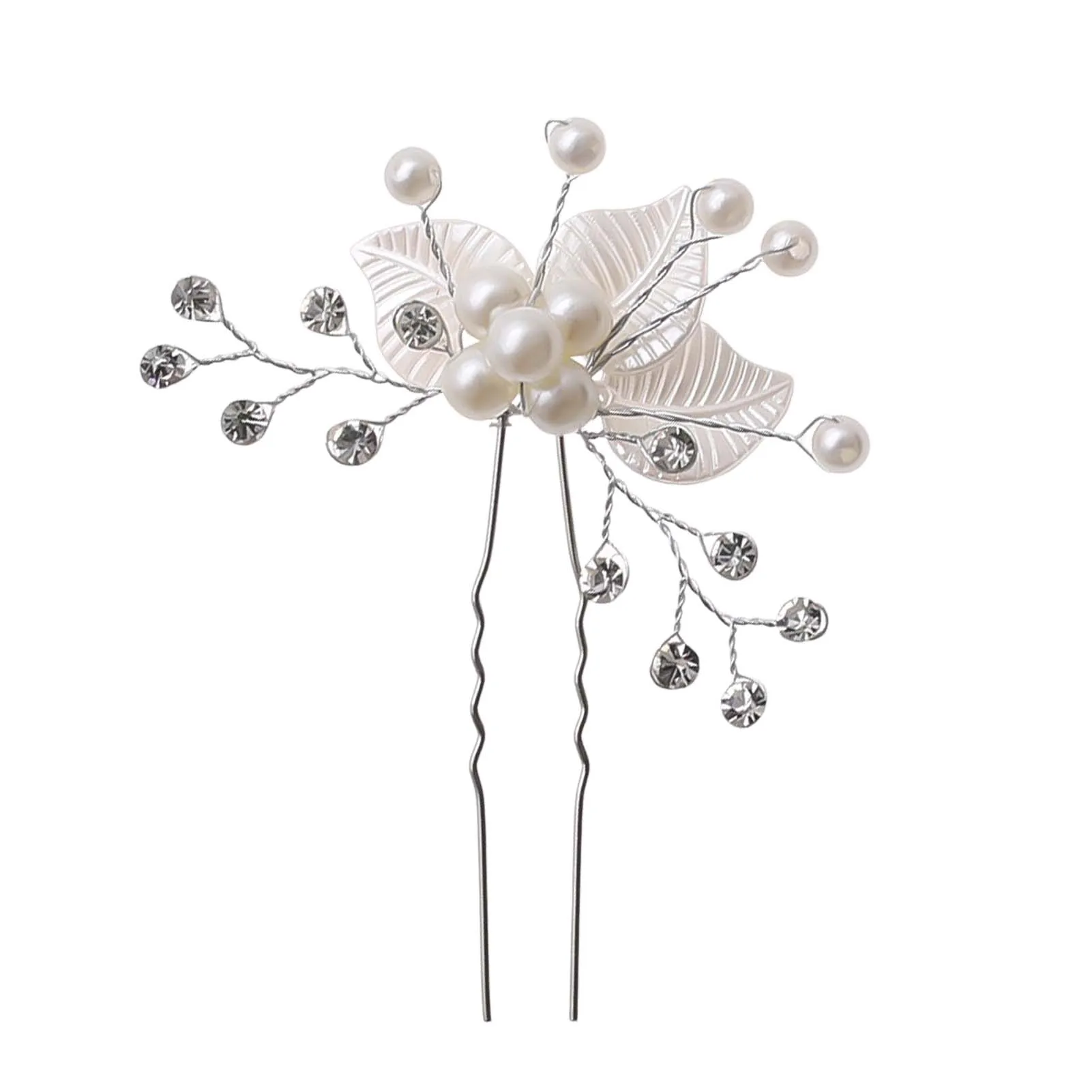 U Shape Hairpin for Women Rhinestones Stable Alloy Hairpin Headdress for Birthday Stage Party Hairstyle Making