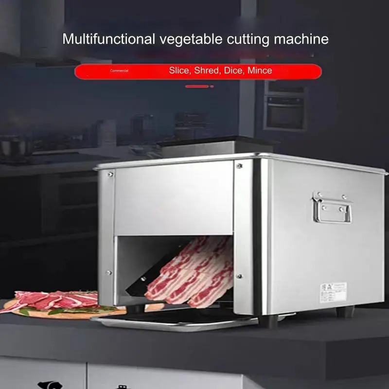 Fresh Meat Slicer 14in Dual-port Electric Small Household Meet Cutter Machine Meat Slicer